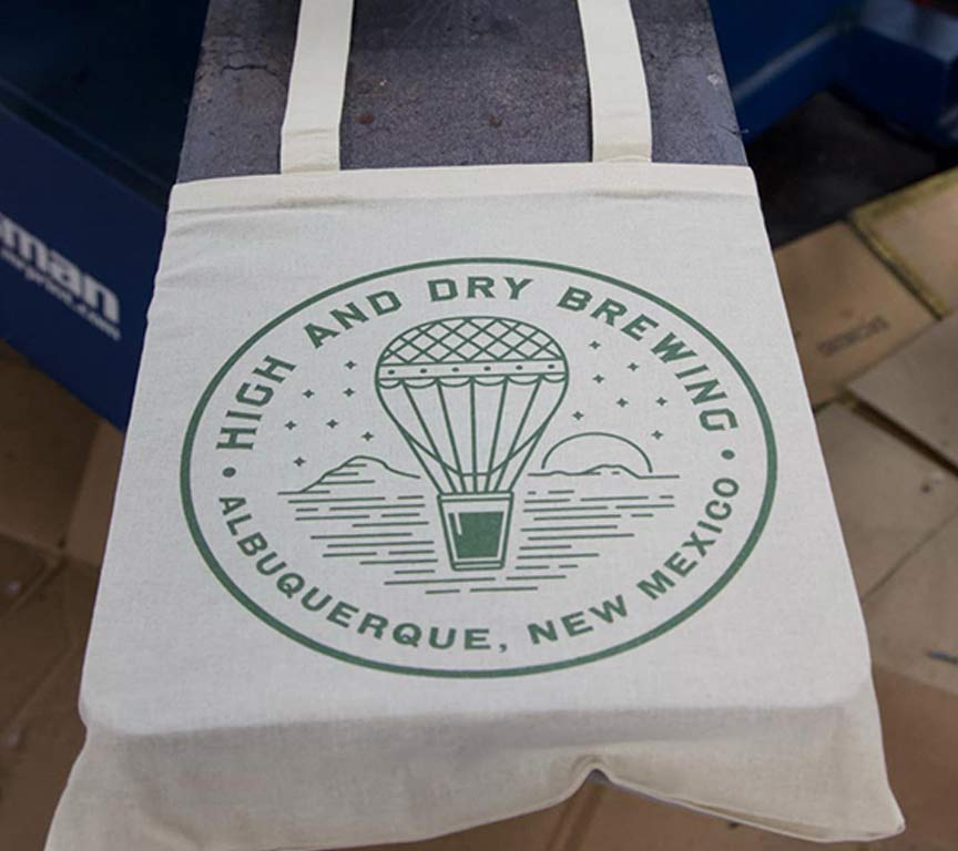 a tote bag on a form